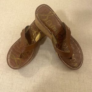SAM Edelman Cork Wedge Sandals Size 7 1/2